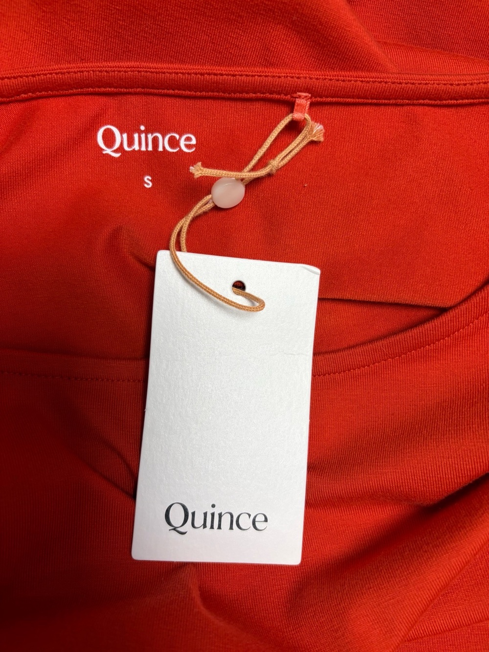 Quince Stretch Organic Cotton Jersey Side Tie Midi Dress Chili Red 
Small NWT - Picture 7 of 10